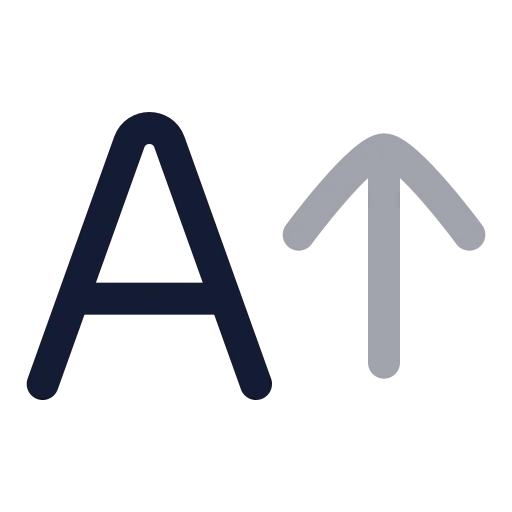 A Arrow Up Icon in Twotone Rounded style