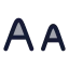 Alargesmall icon with duotone rounded style
