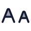 Alargesmall icon with duotone standard style