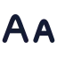 Alargesmall icon with solid rounded style
