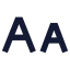 Alargesmall icon with solid sharp style