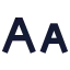 Alargesmall icon with solid sharp style