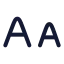 Alargesmall icon with stroke rounded style