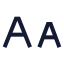 Alargesmall icon with stroke sharp style