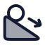 Acceleration icon with duotone rounded style