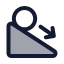 Acceleration icon with duotone standard style