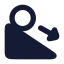 Acceleration icon with solid rounded style