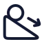 Acceleration icon with stroke rounded style