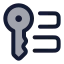 Access icon with duotone rounded style