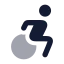 Accessibility icon with bulk rounded style