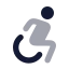 Accessibility icon with bulk rounded style
