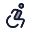 Accessibility icon with duotone rounded style
