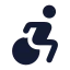 Accessibility icon with solid rounded style