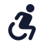 Accessibility icon with solid rounded style