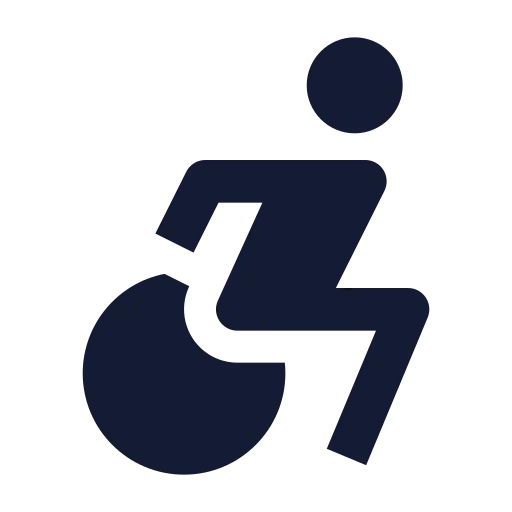 Accessibility Icon in Solid Sharp style
