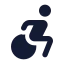 Accessibility icon with solid standard style