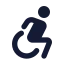 Accessibility icon with solid standard style