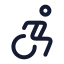 Accessibility icon with stroke rounded style