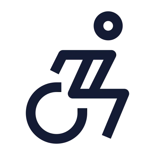 Accessibility Icon in Stroke Sharp style