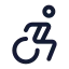 Accessibility icon with stroke standard style