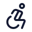Accessibility icon with stroke standard style