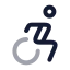 Accessibility icon with twotone rounded style