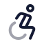 Accessibility icon with twotone rounded style