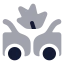 Accident icon with bulk rounded style