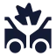 Accident icon with solid sharp style