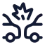 Accident icon with stroke rounded style