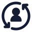 Accountrecovery icon with solid rounded style