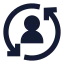 Accountrecovery icon with solid sharp style