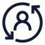 Accountrecovery icon with stroke sharp style