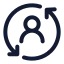Accountrecovery icon with stroke standard style