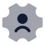 Accountsetting icon with bulk rounded style