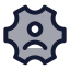 Accountsetting icon with duotone standard style