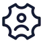Accountsetting icon with stroke standard style