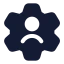 Accountsetting icon with solid standard style