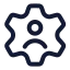 Accountsetting icon with stroke rounded style