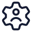 Accountsetting icon with stroke standard style