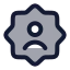 Accountsetting icon with duotone rounded style