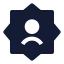 Accountsetting icon with solid sharp style