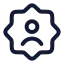 Accountsetting icon with stroke rounded style