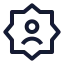 Accountsetting icon with stroke sharp style