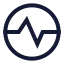Activitycircle icon with stroke sharp style