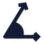 Acute icon with solid sharp style