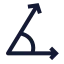 Acute icon with stroke sharp style