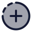Addcirclehalfdot icon with duotone rounded style