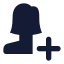 Addfemale icon with solid standard style