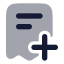 Addinvoice icon with bulk rounded style